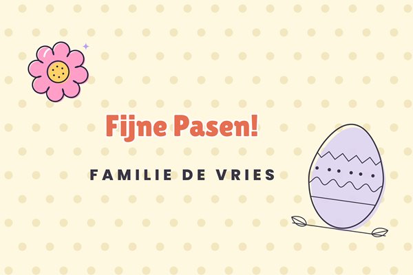 Vlagontwerp Pasen lente