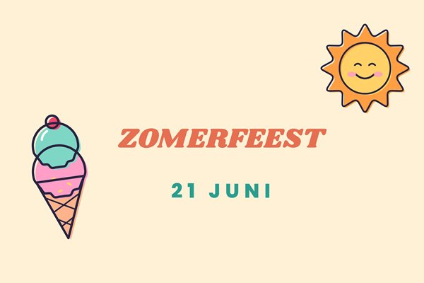 Vlagontwerp Zomerfeest doodles
