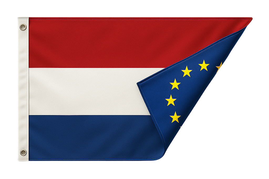 Drukklaar bestand aanleveren voor een gevelvlag — EU kwaliteitsbedrukking