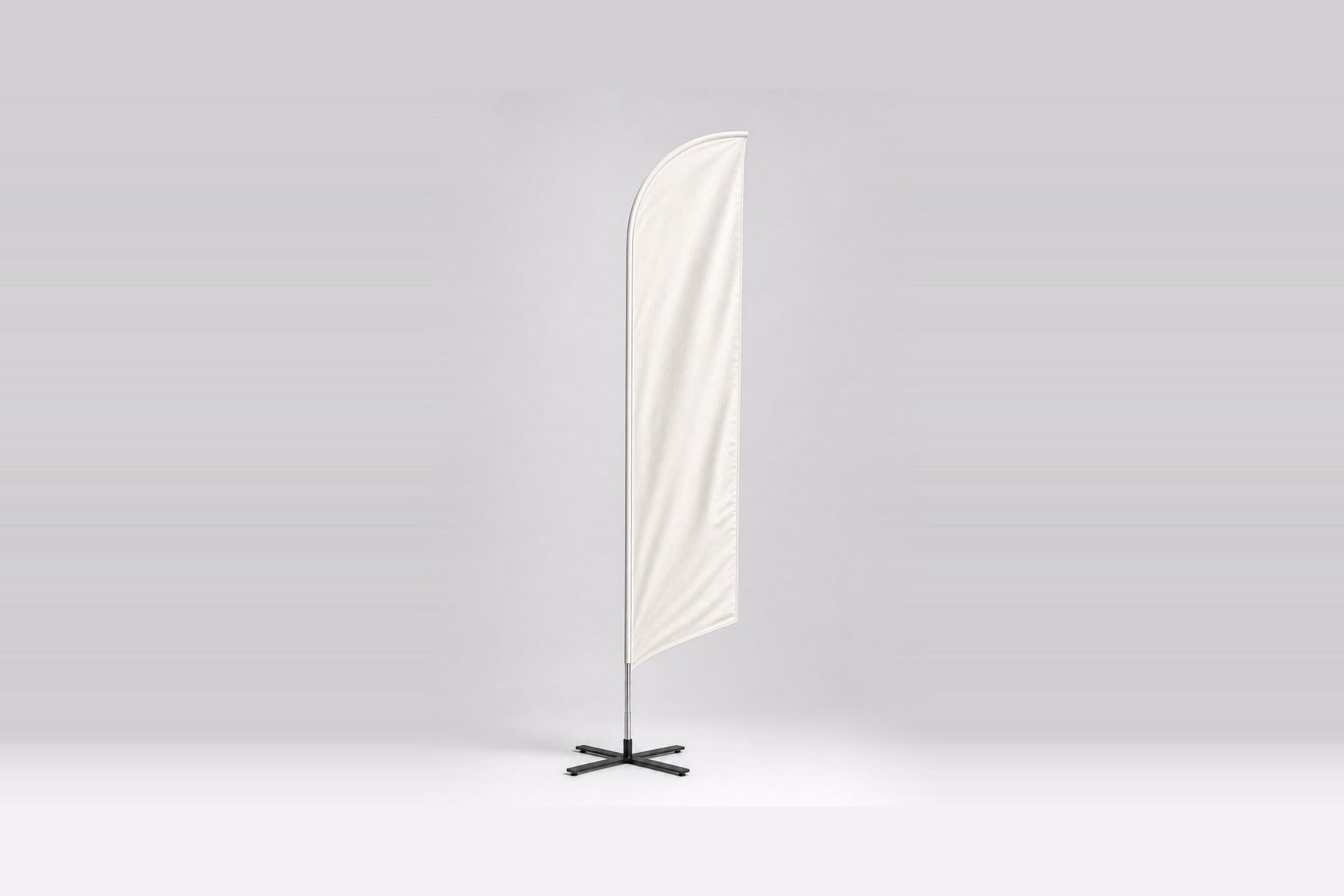 Beachflag Federform, unbedrucktes Tuch