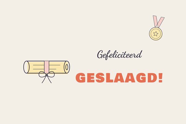 Vlagontwerp Geslaagd diploma fijn